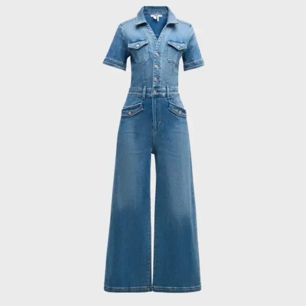 PAIGE Harper Ankle Jumpsuit Wide Leg - Picture 3 of 13